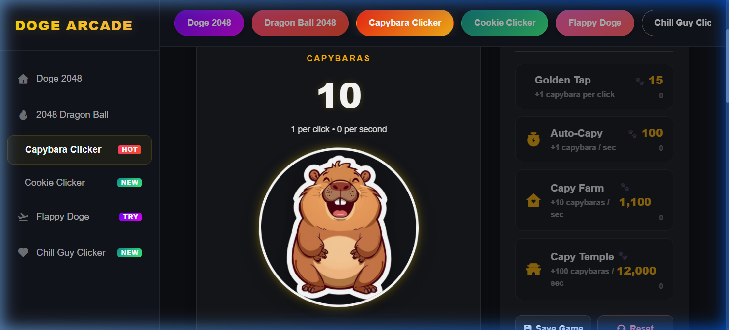Capybara Clicker 2 Unblocked - Play Free Clicker Game Online (GitHub)